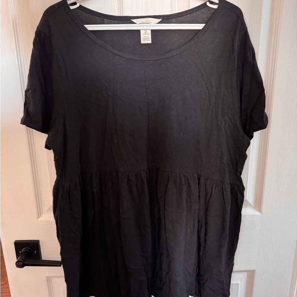 H&M Black Short Sleeve Top maternity